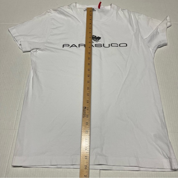 Parasuco White Tee with Silver Logo - Picture 6 of 11